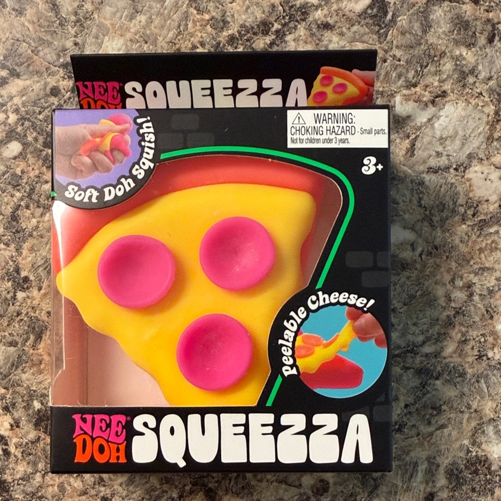 Squeezzza Yellow & Pink Pizza Squishy Toy